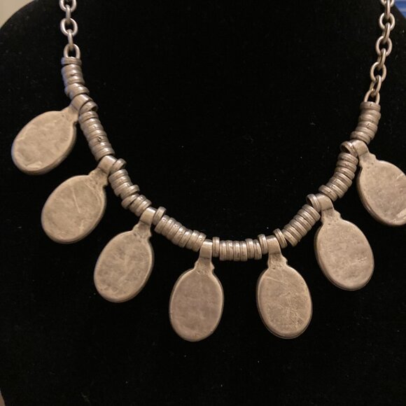 Stainless Steel Necklace with Robin Egg Blue Stones - Picture 8 of 8